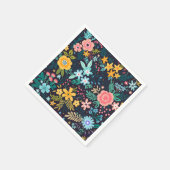 Cute Colorful Floral Pattern Servet (Hoek)
