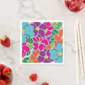 Cute Colorful Floral Pattern Servetten (Insitu)