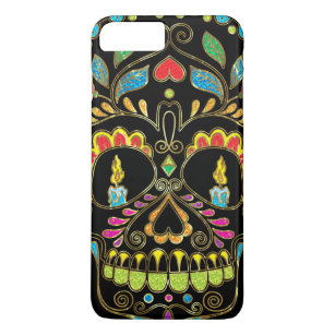 Cute Colorful Floral Sugar Skull Case-Mate iPhone Case