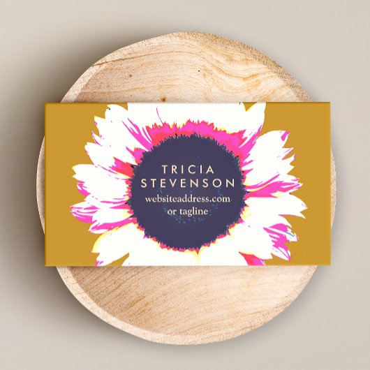 Cute Colorful Floral SunFlower Visitekaartje