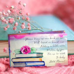 Cute Colorful Floral Waterverf Books for Baby Informatiekaartje