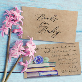 Cute Colorful Floral Waterverf Books for Baby Informatiekaartje