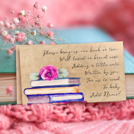 Cute Colorful Floral Waterverf Books for Baby Informatiekaartje