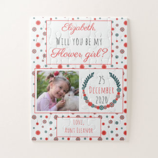 Cute Colorful Floral zal je mijn Bloemenmeisje zij Legpuzzel