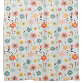 Cute Colorful Flower Pattern Douchegordijn (Voorkant)