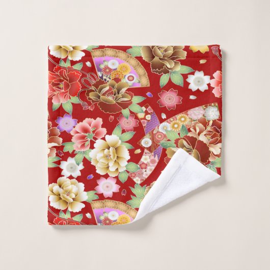 Cute Colorful Flowers Bad Handdoek (Wasdoekje)