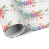 Cute Colorful Flowers Cadeaupapier (Rol Hoek)