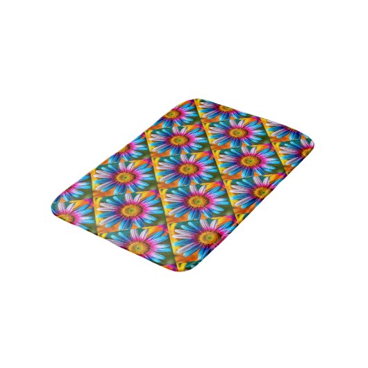 Cute Colorful Flowers Pattern Badmat (Gekanteld)