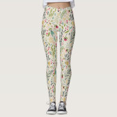 Cute Colorful Flowers Pattern Leggings (Voorkant)
