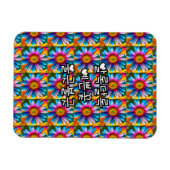 Cute Colorful Flowers Pattern Magneet (Horizontaal)