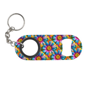 Cute Colorful Flowers Pattern Mini Flessenopener
