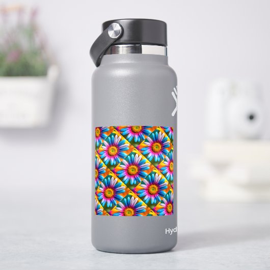 Cute Colorful Flowers Pattern Sticker (HydroFlask)