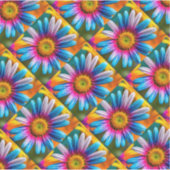Cute Colorful Flowers Pattern Sticker (Voorkant)