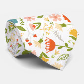 Cute Colorful Flowers Pattern Stropdas (Opgerold)