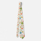 Cute Colorful Flowers Pattern Stropdas (Achterkant)