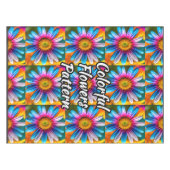 Cute Colorful Flowers Pattern Tafelkleed (Voorkant (Horizontaal))