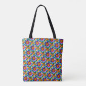 Cute Colorful Flowers Pattern Tote Bag (Achterkant)
