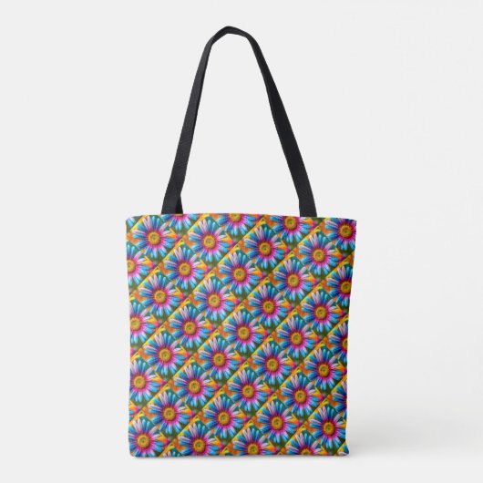 Cute Colorful Flowers Pattern Tote Bag (Achterkant)