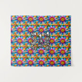 Cute Colorful Flowers Pattern Wandkleed (Voorkant (horizontaal))