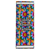 Cute Colorful Flowers Pattern Wijn Cadeautas (Voorkant)