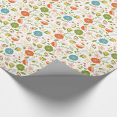 Cute Colorful Flowers Seamless Pattern Cadeaupapier (Hoek)