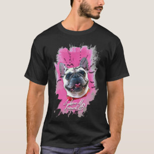 Cute Colorful French Bulldog Waterverf & Acryl T-shirt
