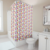 Cute Colorful Fruit Summer Pattern Douchegordijn (In situ)