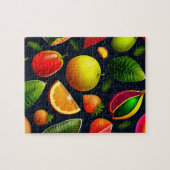 Cute Colorful Fruits Patroon Legpuzzel (Horizontaal)