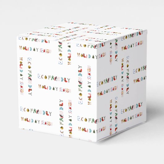 Cute Colorful Fun Eco Friendly Holiday Season Bedankdoosjes (Voorkant Zijde)