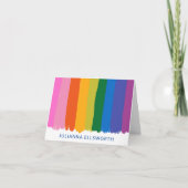 Cute Colorful Fun Rainbow Stripes Personated Notitiekaartje (Voorkant)