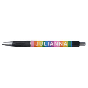 Cute Colorful Fun Rainbow Stripes Personated Pen