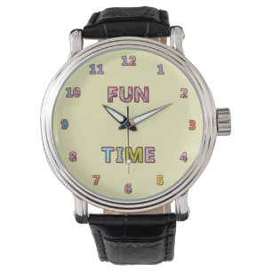 Cute & Colorful Fun Time Horloge