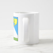 Cute Colorful Funny Flowers Cartoon Gardener Grote Koffiekop (Achterkant)