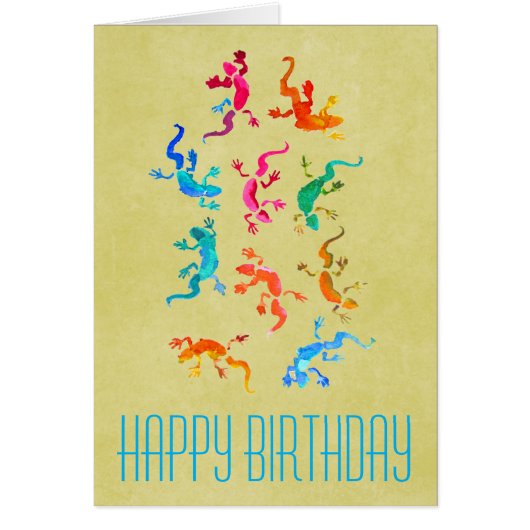 Cute colorful gecko lizard afbeelding (Voorkant)