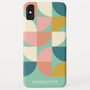 Cute Colorful Geometric Pattern Blauwgroen Persona Case-Mate iPhone Case