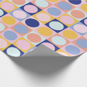 Cute Colorful Geometric Pattern Pink Blue Yellow Cadeaupapier (Hoek)