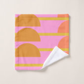 Cute Colorful Geometric Scandinavian Art Roze Bad Handdoek (Wasdoekje)