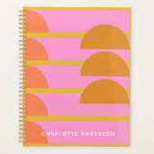 Cute Colorful Geometric Scandinavian Personalized Planner (Voorkant)