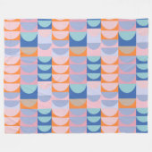 Cute Colorful Geometric Shaptern Blue Fleece Deken (Voorkant (Horizontaal))