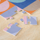 Cute Colorful Geometric Shaptern Blue Legpuzzel (Zijkant)