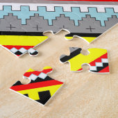 Cute colorful geometric stripes pattern Case-Mate Legpuzzel (Zijkant)