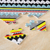 Cute colorful geometric stripes pattern Case-Mate Legpuzzel (Zijkant)