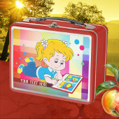 Cute Colorful Girl Metal Lunch Box