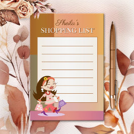 Cute Colorful Girly Shopping Girl Post-it® Notes