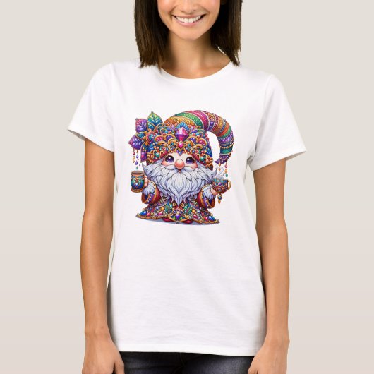 Cute Colorful Gnome T-shirt (Voorkant)