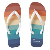 Cute Colorful Gradient Striped Patroon Teenslippers (Voetbed)