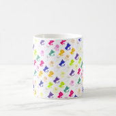 Cute colorful grappig kattenpatroon koffiemok (Center)