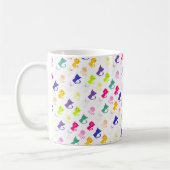Cute colorful grappig kattenpatroon koffiemok (Links)