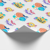Cute Colorful Halloween Kinder Party Gift Cadeaupapier (Hoek)