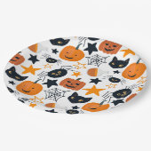 Cute Colorful Halloween Pattern Kinder Party Papieren Bordje (Gekanteld)